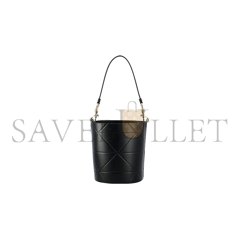 Pra*a leather handbag black in leather 1ba380 (22*20*14cm)